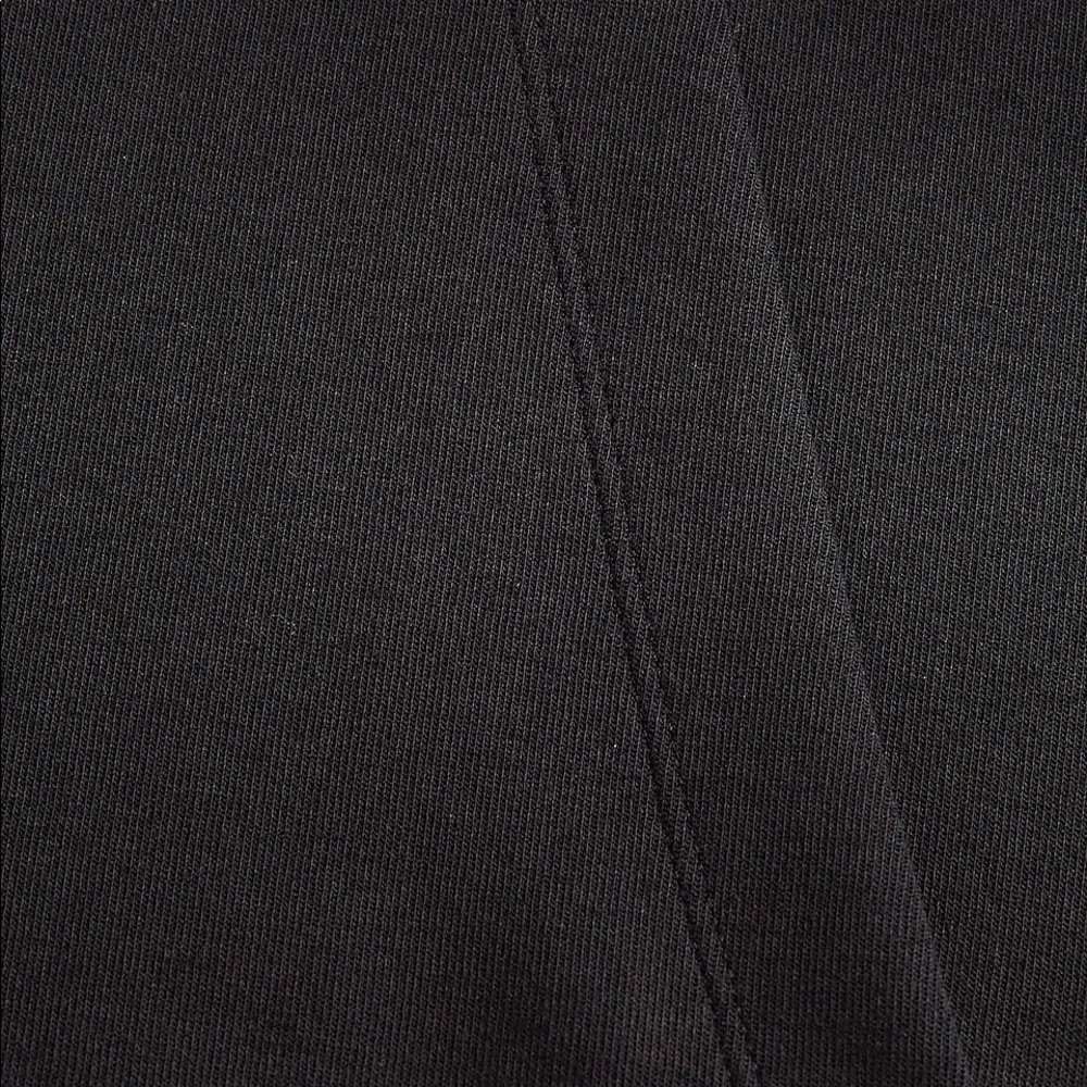 EXPRESS Solid Double Knit Relaxed Hoodie - BLACK - Picture 9 of 9
